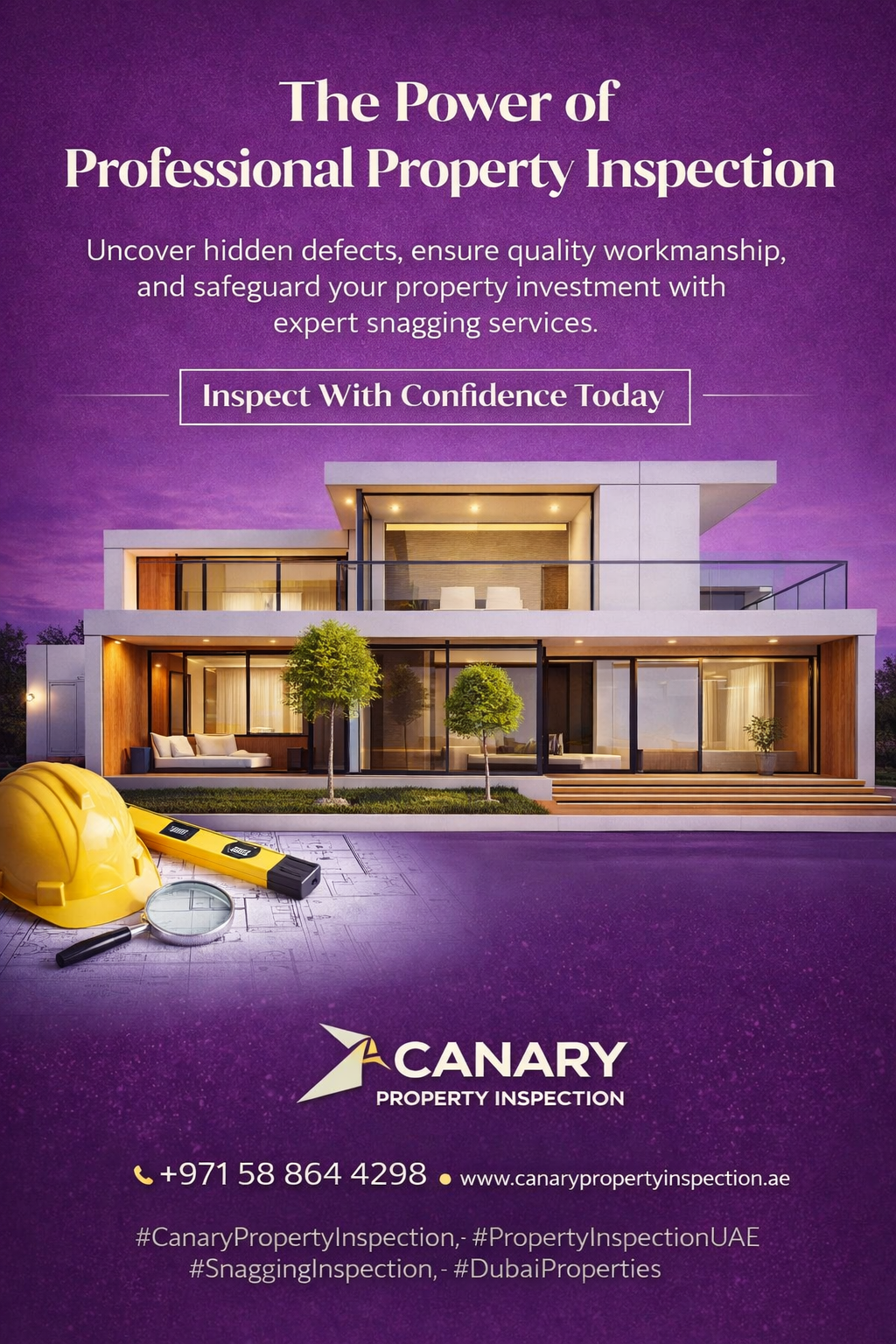 Professional villa property inspection and snagging services by Canary Property Inspection in Dubai
